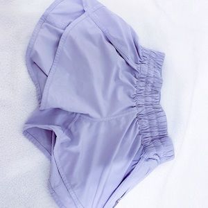 Light purple lululemon tracker shorts